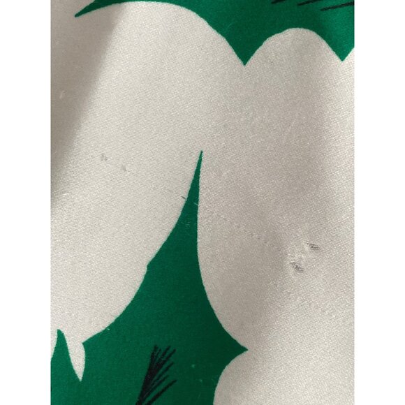 VTG Poinsetta Christmas Holiday Scarf Italy  Art Craft Remnant AS IS - Picture 7 of 12